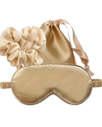 Beauty   Sleep Kit Sovemaske   Scrunchie Gold