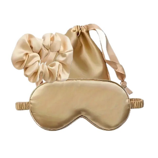 Beauty Sleep Kit Sovemaske Scrunchie Gold