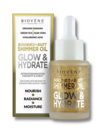 Biovene   Glow   Hydrate Shimmer Oil For Boobies   Butt   30 Ml