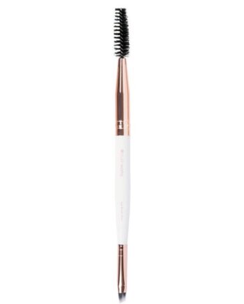 Brushworks   Double Ended Brow Brush Rosegold White