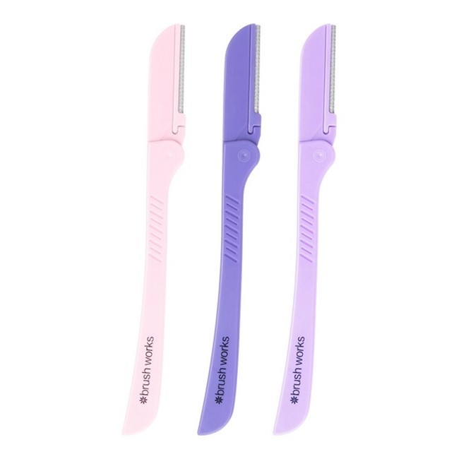 Brushworks Precision Eyebrow Razor 3 Pack