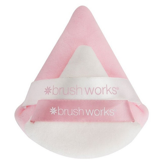 Brushworks Triangular Powder Puff Duo 2 Pak