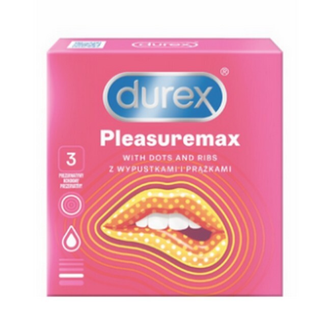 Durex Pleasuremax Kondomer 3 Stk
