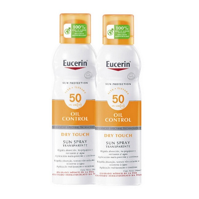 Eucerin Sun Spray Oil Control Dry Touch Spf50 2 X 200 Ml