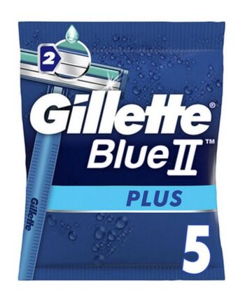 Gillette   Blue Ii Plus Engangsskrabere Mænd   5 Pak