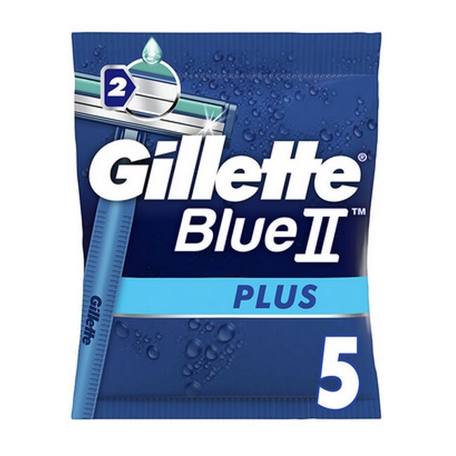 Gillette Blue Ii Plus Engangsskrabere Mænd 5 Pak