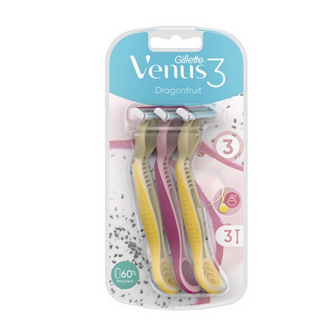 Gillette Venus 3 Dragonfruit Engangsskrabere 3 Pak