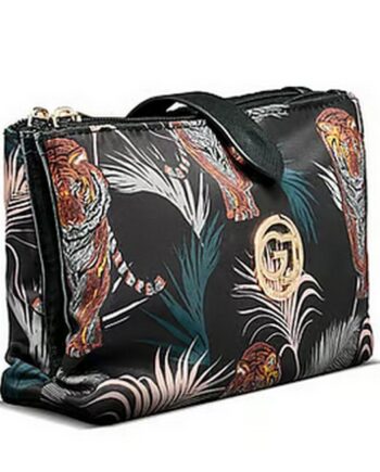 Gillian Jones   Makeup Pung Sort Tigre   Palme Print