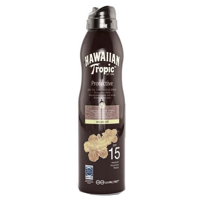 Hawaiian Tropic Protective Dry Oil Continuous Spray Argan Oil Spf 15