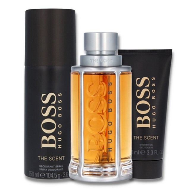 Hugo Boss The Scent Him Sæt 100 Ml Edt Deo Showergel