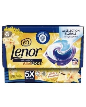 Lenor   All In One Pods Vaskemiddel Vanilla Mimosa   10 Stk
