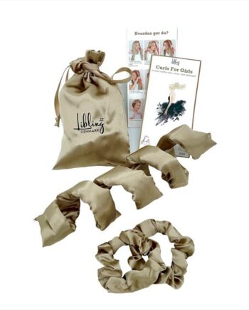 Libling   Curl Band Heatless Curler Silk Gold Kit Inkl Scrunchies