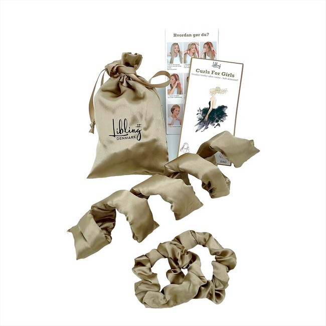 Libling Curl Band Heatless Curler Silk Gold Kit Inkl Scrunchies