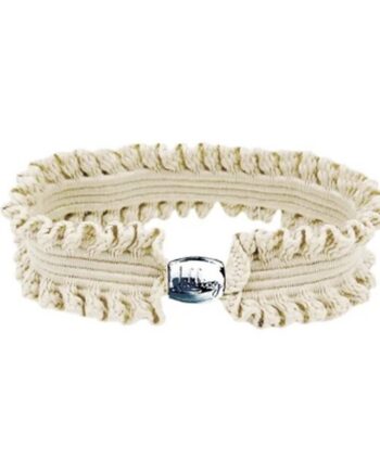 Libling   Original Hårelastik Cream Og Sølv Charm