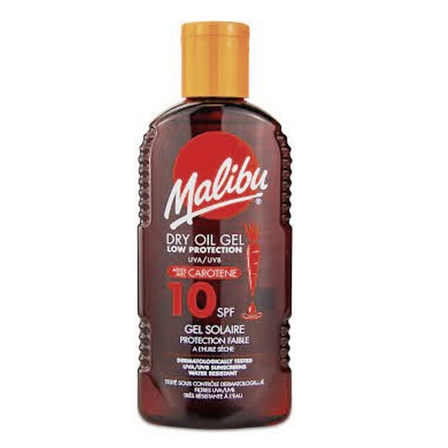 Malibu Sun Dry Oil Gel Carotene Spf10 200 Ml