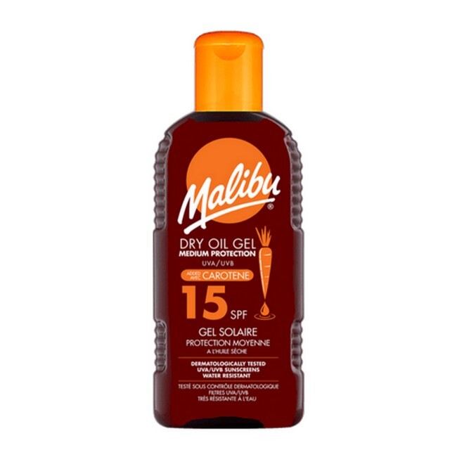 Malibu Sun Dry Oil Gel Carotene Spf15 200 Ml