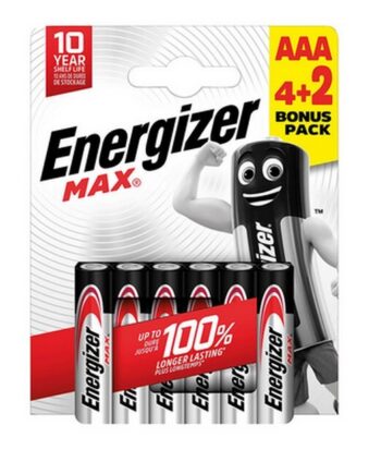 Mix   Energizer Max Power Lr03 Aaa Batterier 6 Stk