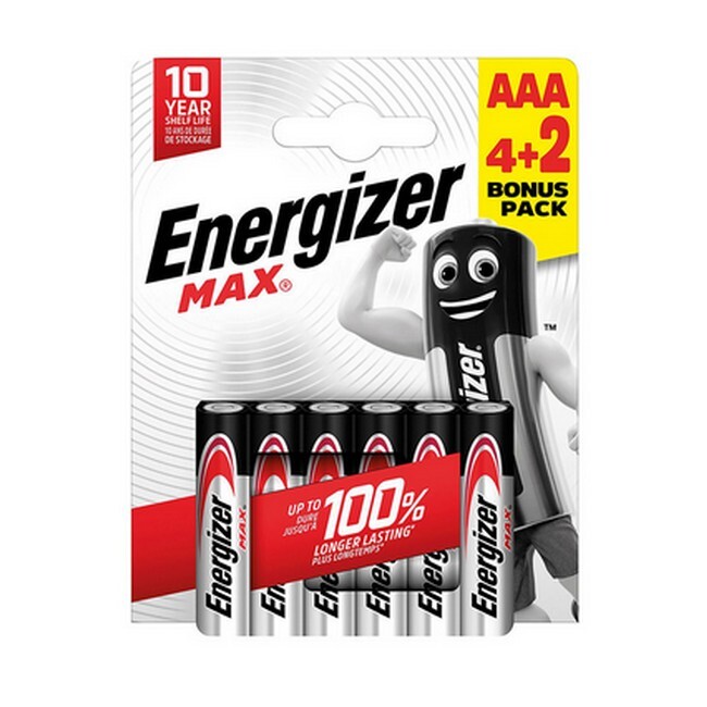 Mix Energizer Max Power Lr06 Aa Batterier 6 Stk