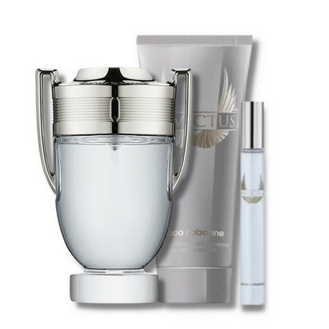 Paco Rabanne Invictus Gavesæt 100 Ml Edt 10 Ml Travel Spray Og Showergel