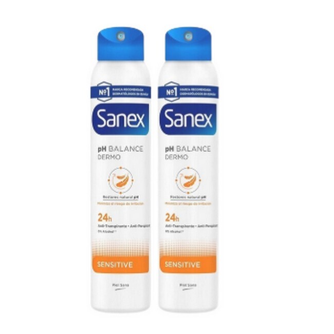 Sanex Dermo Sensitive Ph Balance Deodorant Spray 2 X 200 Ml