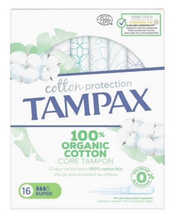 Tampax   Super Organic Cotton Tampons 16 Stk