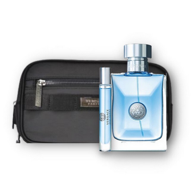 Versace Pour Homme Sæt 100 Ml Edt 10 Ml Edt Travel Spray Taske