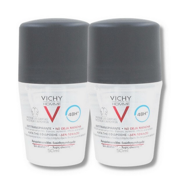 Vichy Homme Antiperspirant Deo Roll On 48h Duo 2 X 50 Ml
