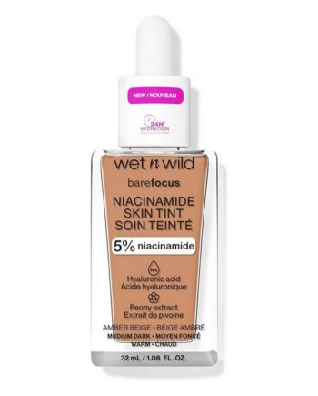 Wet N Wild   Bare Focus Niacinamide Skin Tint   Amber Beige   32 Ml