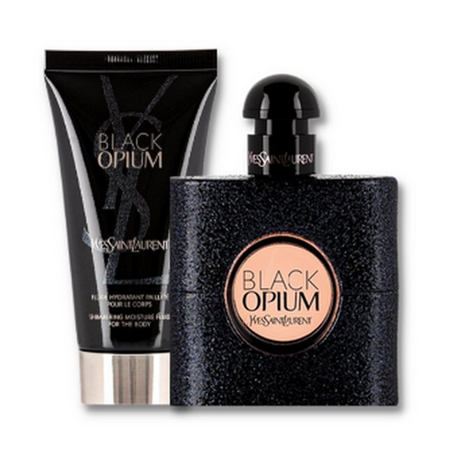 Yves Saint Laurent Black Opium Sæt 50 Ml Eau De Parfum Body Lotion