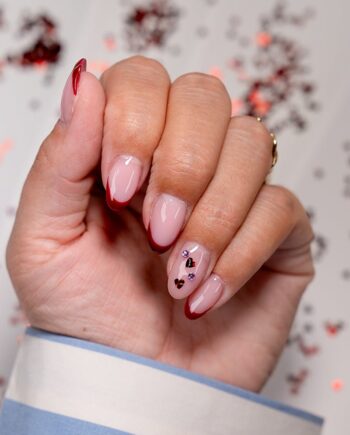 French Glitter Hearts