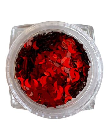 Glitter   Rød Måneformet