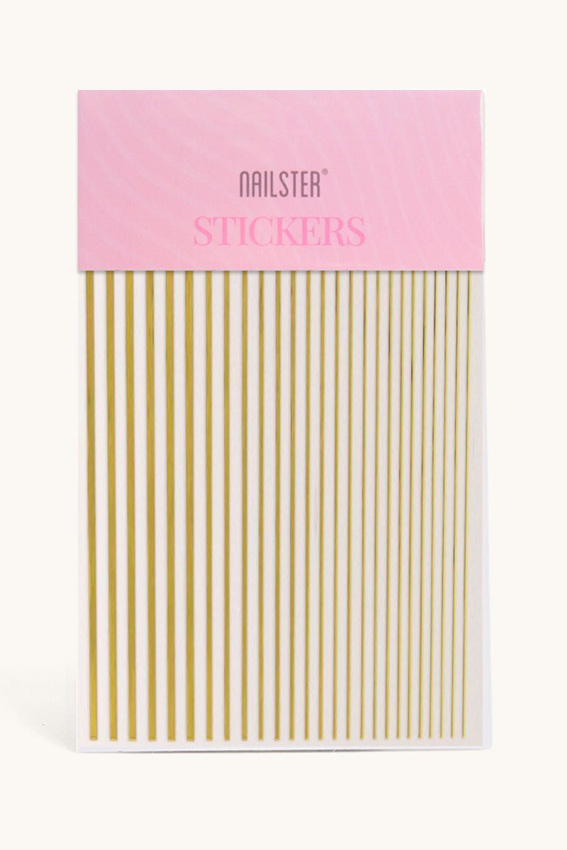 Nail Art Line Stickers Guld