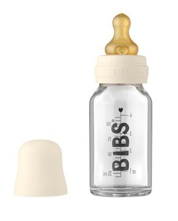Bibs Baby Glass Bottle Complete Set Latex 110ml Ivory   1 Stk
