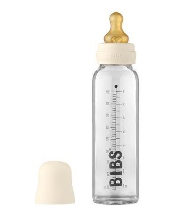 Bibs Baby Glass Bottle Complete Set Latex 225ml Ivory   1 Stk