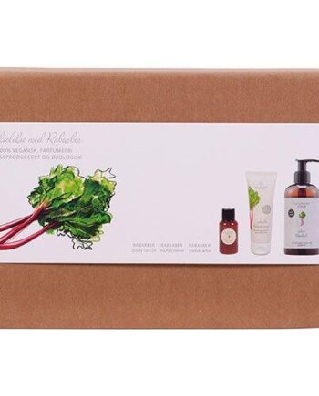 Naturfarm Gaveæske Rabarber Håndsæbe   Creme   Body Lotion