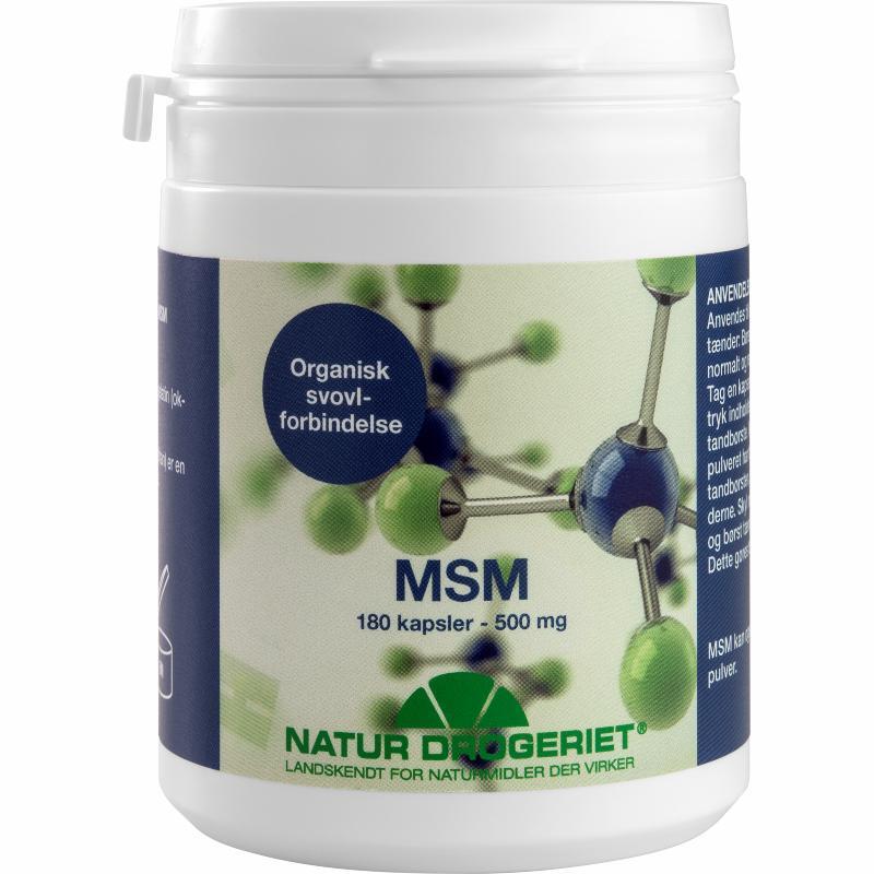 Msm Kapsler 500 Mg Til Kosmetisk Brug 180 Kapsler