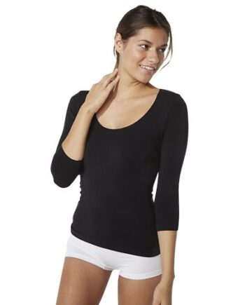 Boody Top M  3 4 ærme Sort Str  M  1 Stk