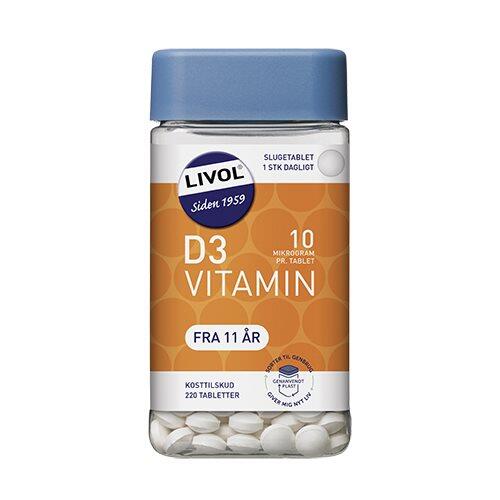 Vitamin D 10 G Livol 220 Tabletter