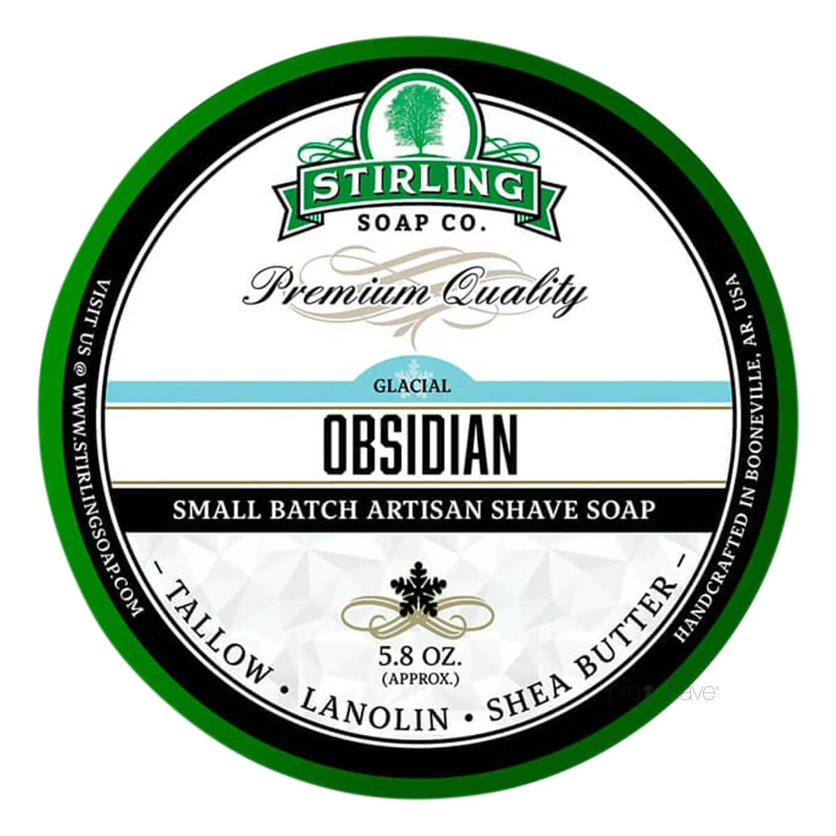 Stirling Soap Company Barbersæbe  Glacial Obsidian  170 Ml