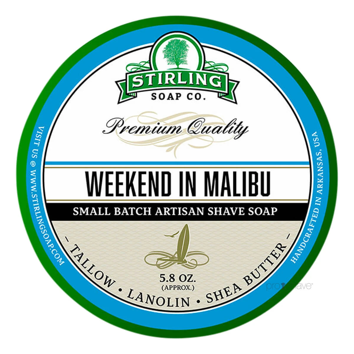 Stirling Soap Company Barbersæbe  Weekend In Malibu  170 Ml