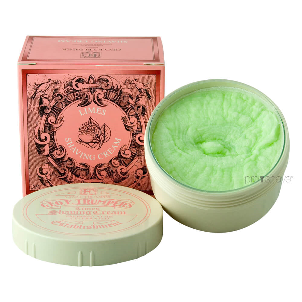 Geo F  Trumper Barbercreme I Skål  Limes  200 Gr