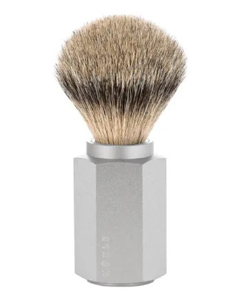 M? Hle Shaving Mark Braun Silvertip Badger Barberkost  21 Mm  Hexagon  Sølv Aluminum