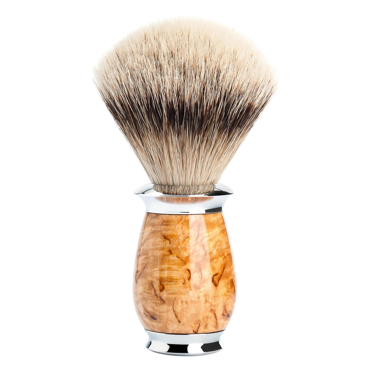 M? Hle Shaving Silvertip Barberkost  21 Mm  Purist  Karelian Burl Birk