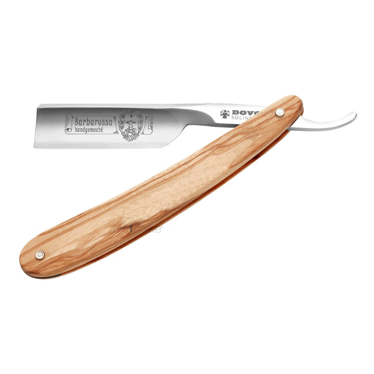 Dovo Solingen Straight Razor 5 8  Square Point  Barbarossa  Kort  Oliventræ