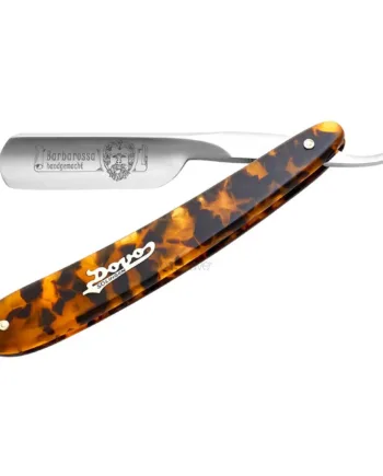 Dovo Solingen Straight Razor 5 8  Round Nose  Barbarossa  Kort  Imit  Skildpaddeskjold