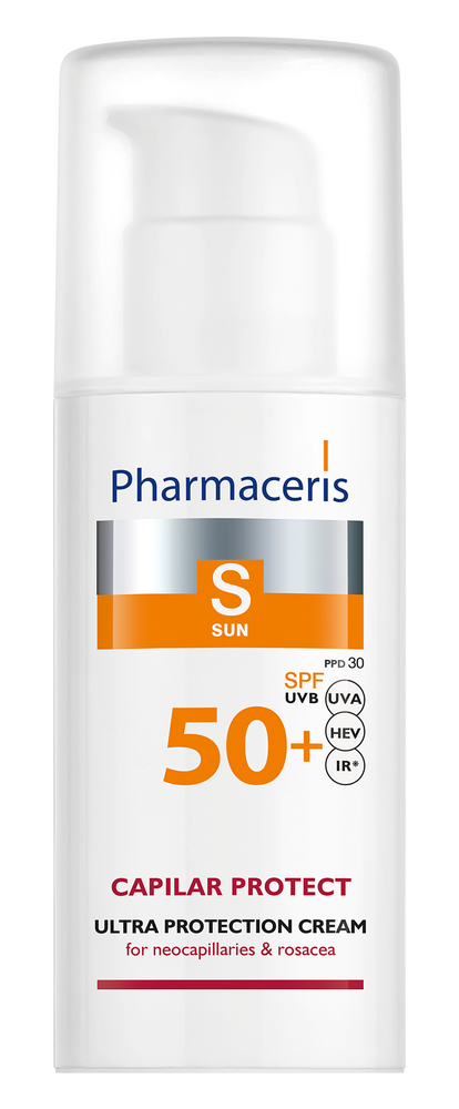 Pharmaceris S Solbeskyttende Ansigtscreme Til Vedvarende Rødme Og Karsprængninger Spf 50 50ml