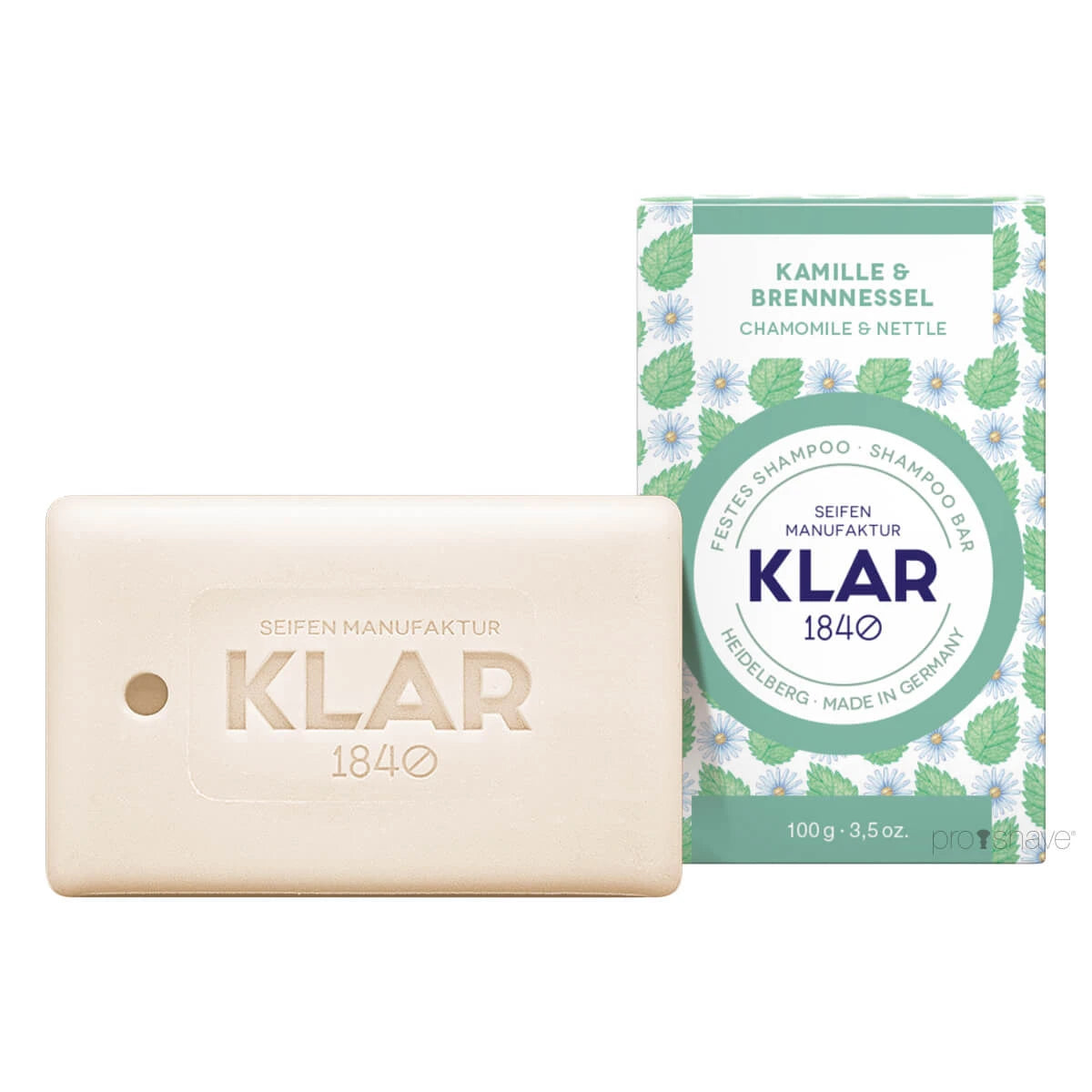Klar Seifen Shampoo Bar  Kamille   Brændenælde  100 Gr