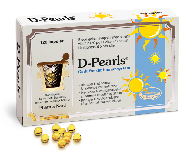 D Pearls 20 Mikrgram   120 Kapsler