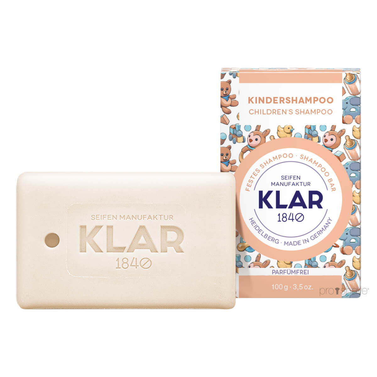 Klar Seifen Shampoo Til Børn Parfumefri Fast Sæbebar 100 Gr