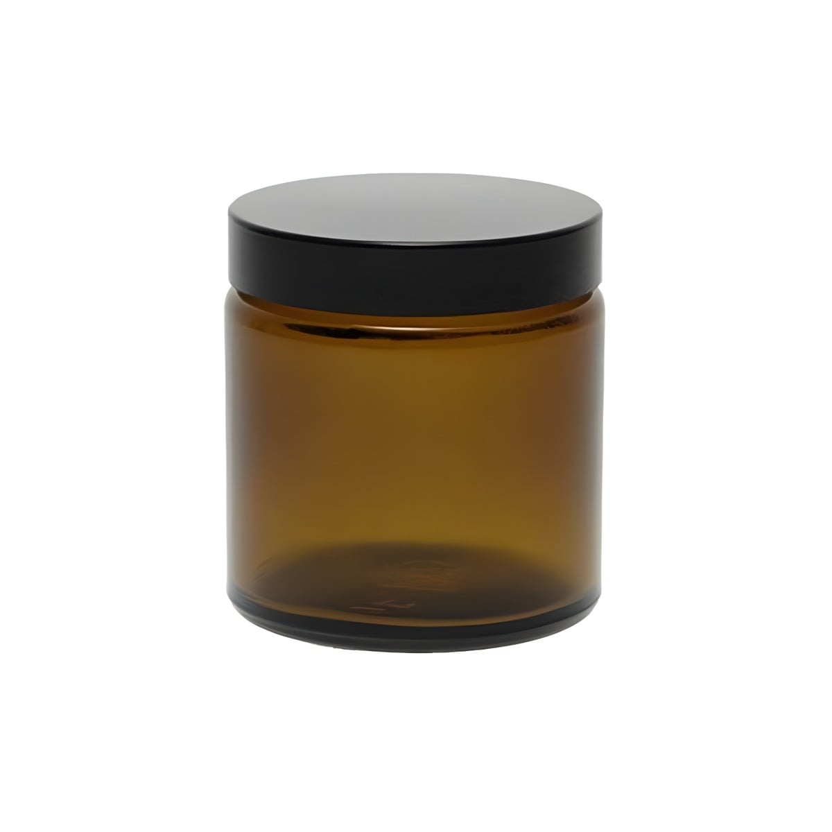 120 Ml Brun Glas Bøtte M Sort Låg